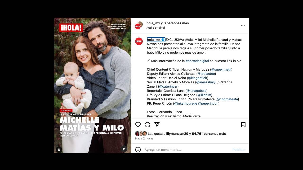 Michelle Renaud y Matías Novoa presentan a su hijo Milo