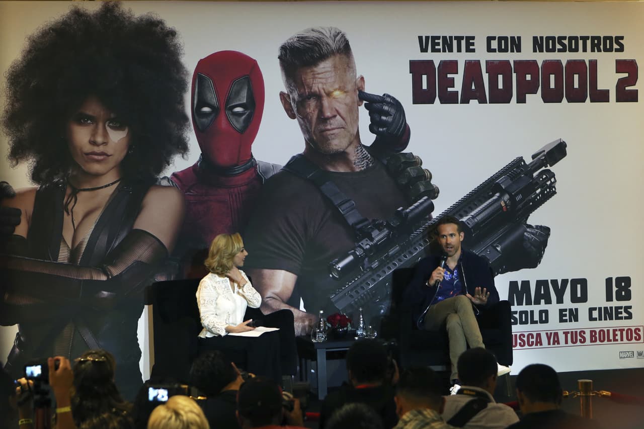 Ryan Reynolds en la conferencia de prensa de 'Deadpool 2'