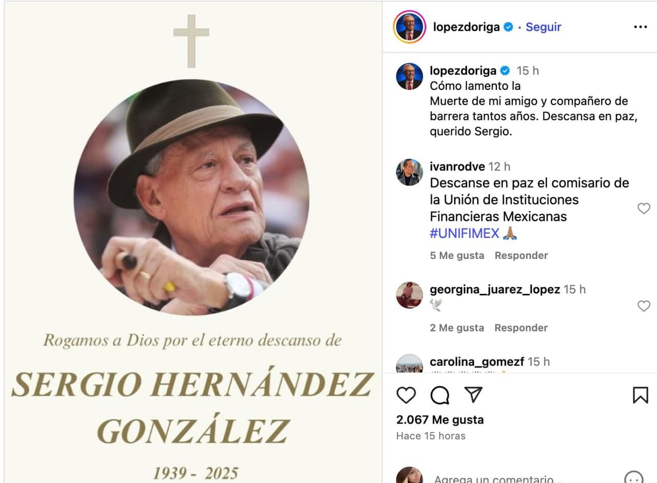 Joaquín López Dóriga despide a su amigo Sergio Hernández.