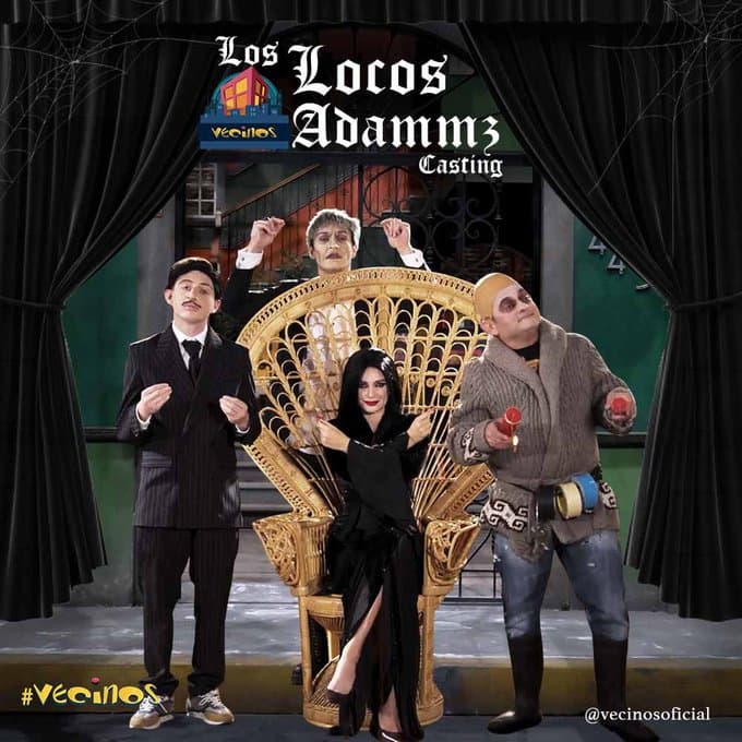 Los 'Vecinos' se transforman en 'Los Locos Addams' y causan sensación en las redes