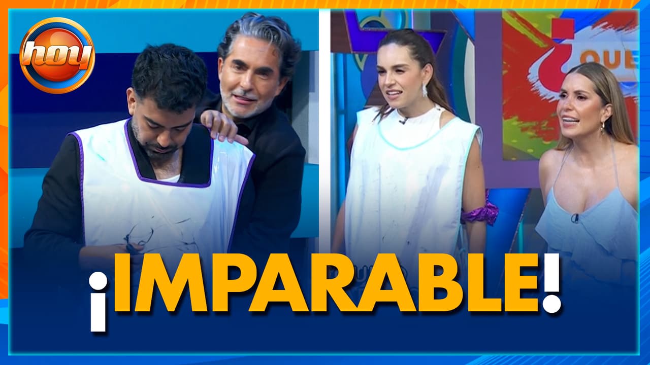 Ni amarrando al chef Mariano se está quieto en el juego '¿Qué Dibujo?'