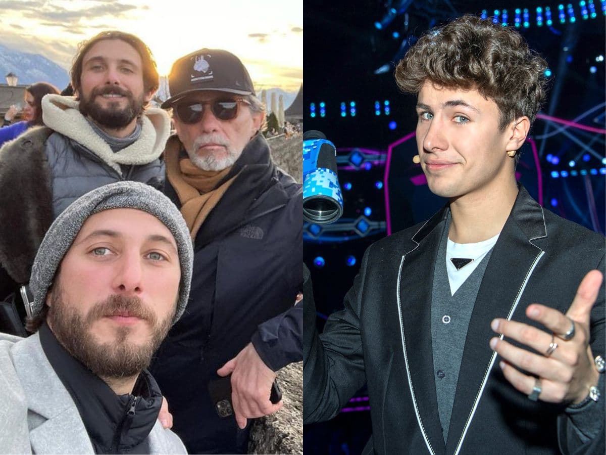 Humberto Zurita con sus hijos y Juanpa Zurita