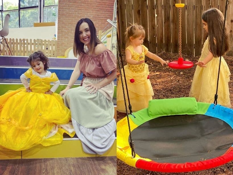 A través de las redes sociales se hizo evidente que tanto la hija y nieta de Eugenio Derbez como la sobrina de José María y Andrea Torre presumieron el icónico vestido de gala de ‘Bella’ de ‘La Bella y La Bestia’.