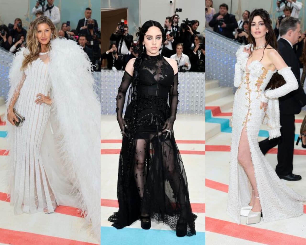 Gisele Bündchen, Billie Eilish y Anne Hathaway en la Met Gala 2023