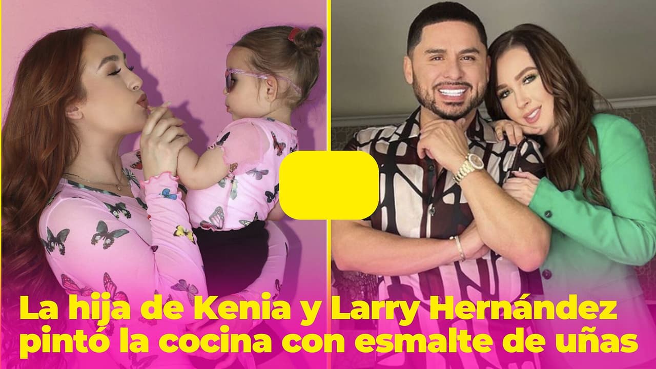 La hija menor de Kenia Ontiveros es la más traviesa, así dejó la cocina tras pintarla con esmalte de uñas