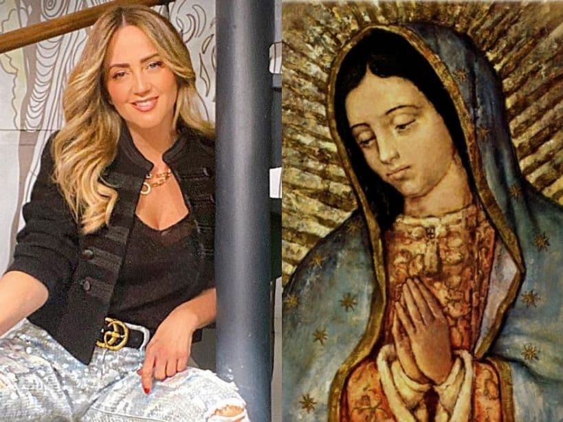 Andrea Legarreta compartió una imagen de La Virgen de Guadalupe junto a un par de emojis de corazón y plegaria.