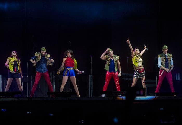 71120222. México, 20 Nov. 2017 (Notimex-Jessica Espinosa).-El grupo Timbiriche se presentó esta noche en la plancha del Zócalo capitalino. NOTIMEX/FOTO/JESSICA ESPINOSA/JES/ACE/
