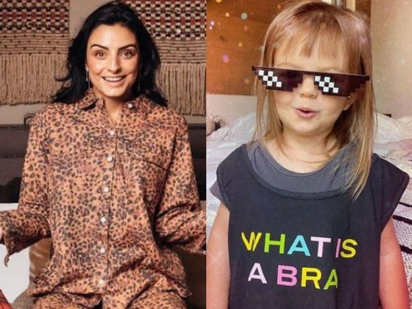 Kailani ejecuta tierno robo al árbol de Navidad y Aislinn Derbez lo exhibe: “Hay que patrullar 24/7”