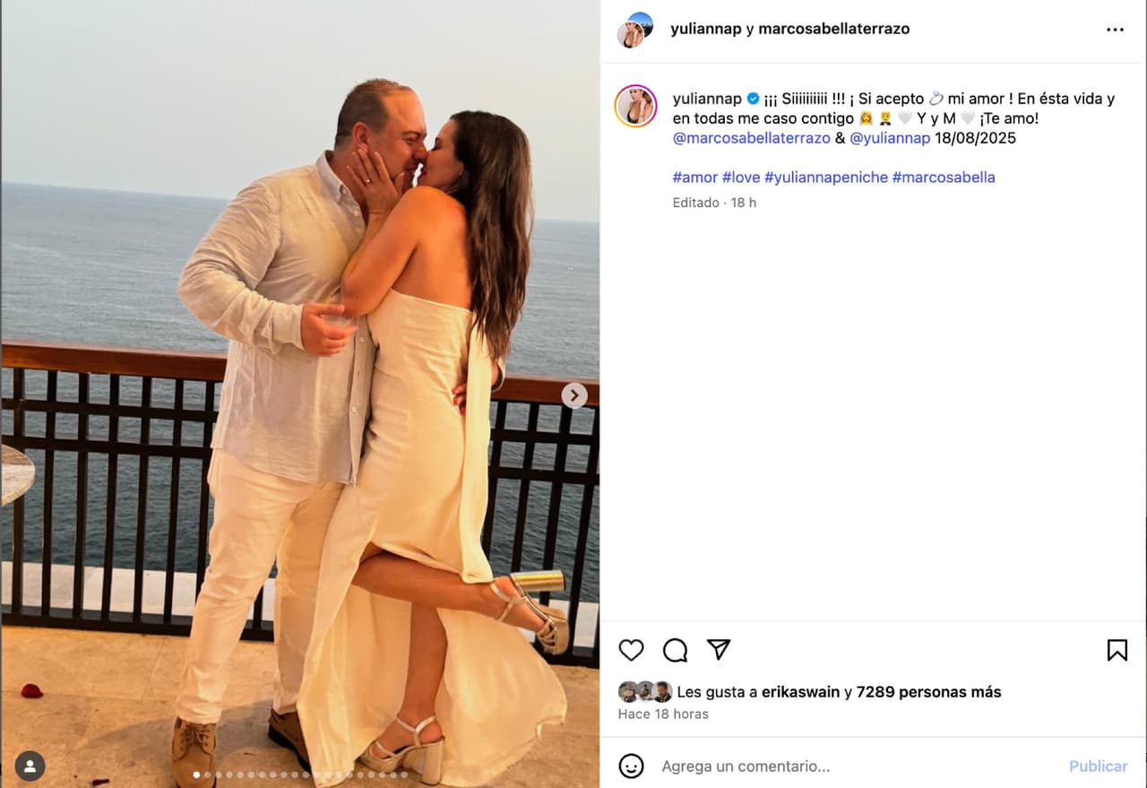 Julianna Peniche, actriz mexicana, se compromete con su novio.