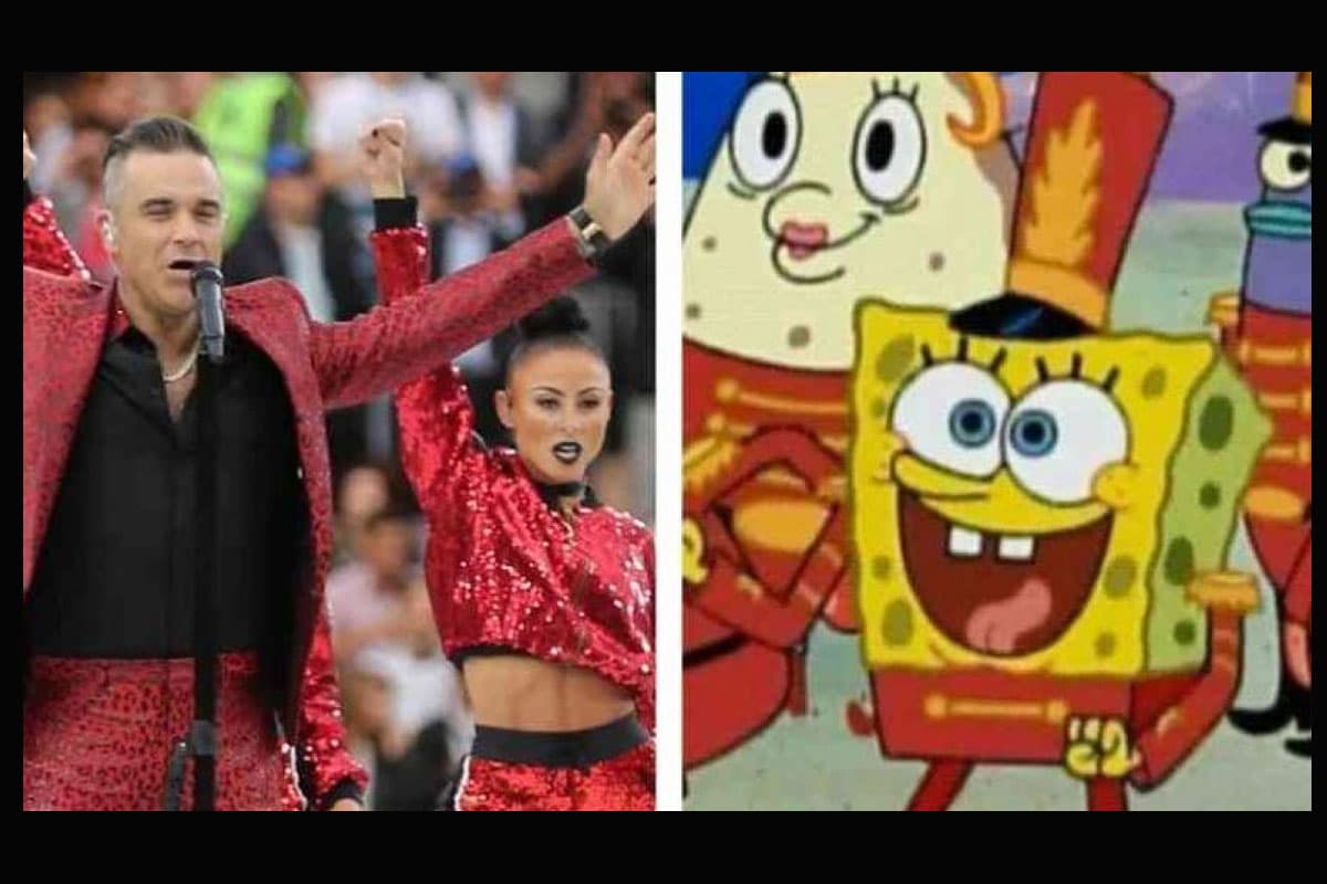 Te presentamos los ingeniosos memes de la apertura del Mundial Rusia 2018, en el que Robbie Williams estuvo a cargo del musical, encontrando parecido con uno hecho por "Bob Esponja".
