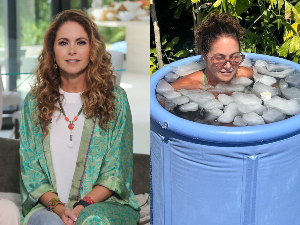 Lucero divide opiniones al sumergirse en tina con hielos; así responde a críticas
