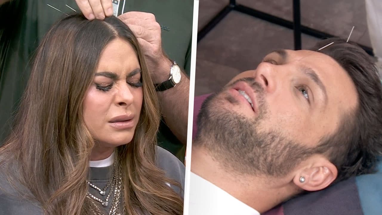 Galilea Montijo y Nicola Porcella combaten el estrés con acupuntura