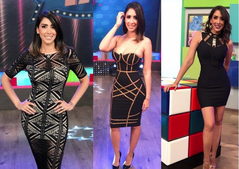 Vestidos negros, pegados, con una falda a la rodilla y algunas aplicaciones en dorado o nude.
