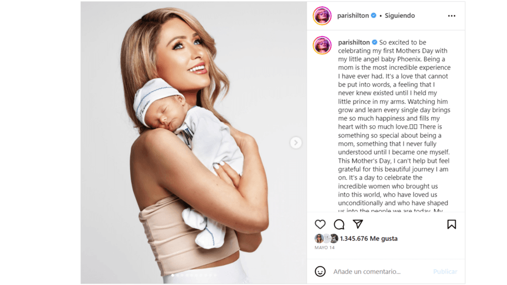 Paris Hilton se convirtió en madre 2023