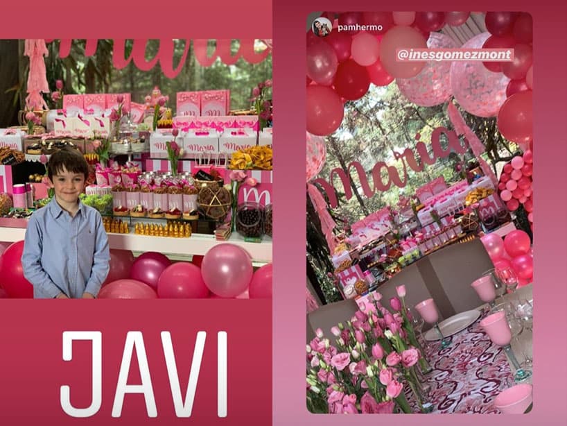 La conductora recurrió a Pam Hermo, la misma persona que organizó el festejo de su hijo Bosco, para la decoración de la fiesta de María, destacando el color rosa.
