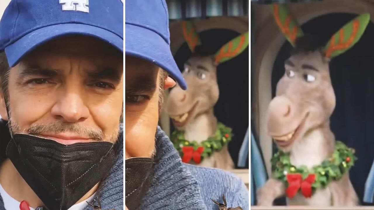 Eugenio Derbez desata nostalgia al aparecer como nunca con Burro de Shrek en video