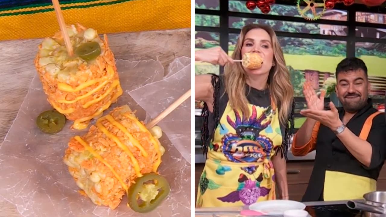 Arath de la Torre y Andrea Escalona ayudan a preparar: Elotes Botaneros
