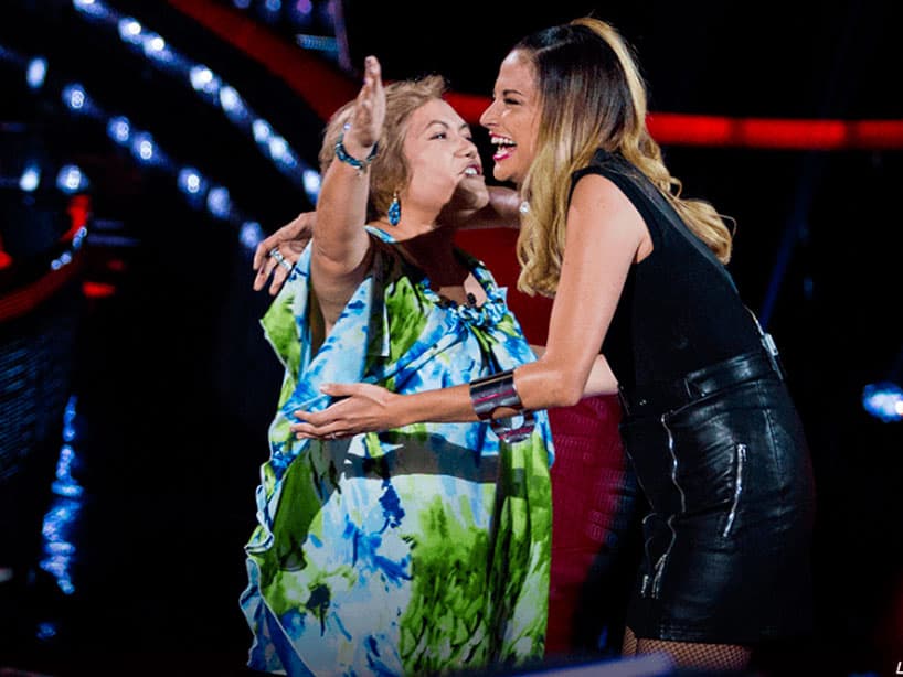 Maggy logró hacer que Natalia girara su silla y formar parte de su equipo.