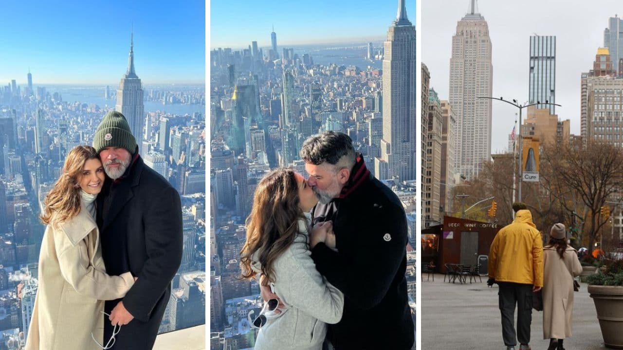 Mayrín Villanueva y Eduardo Santamarina festejaron 14 años de amor en Nueva York