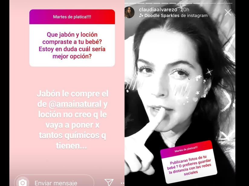 Claudia Álvarez revela si mostrará a su hija en las redes sociales
