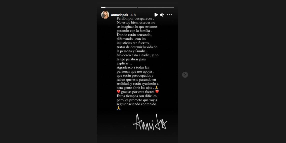 Anna Shpak tachó de difamación las acusaciones contra el youtuber.