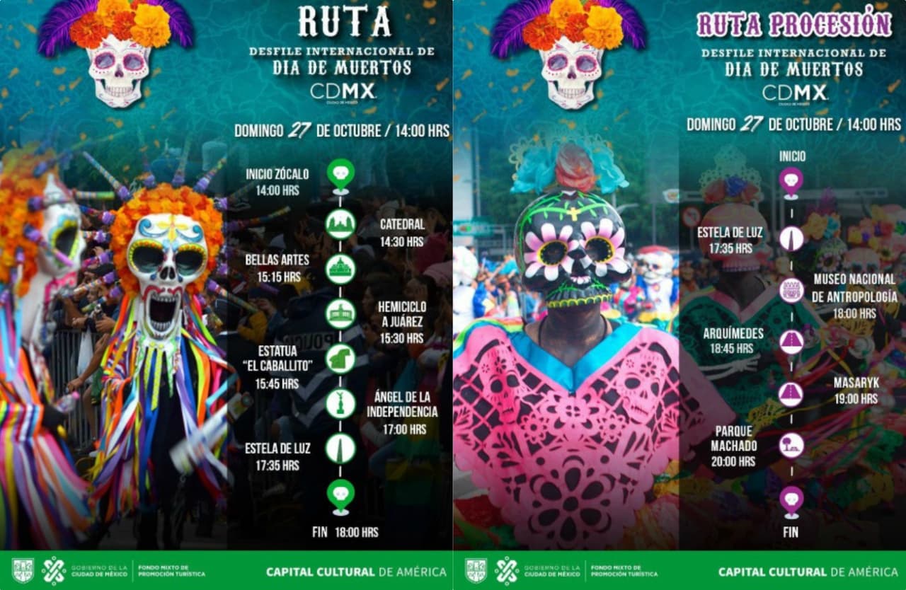 El Desfile Internacional de Día de Muertos concluirá en Polanco.