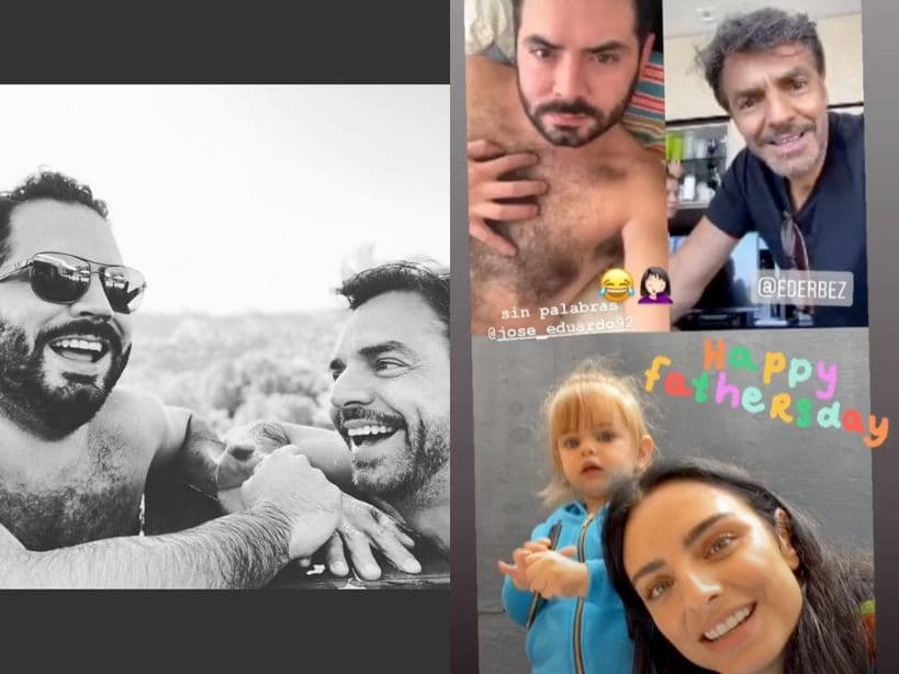 Y aunque José Eduardo se comunicó con él a través de una videollamada, en Instagram anotó: “Feliz día papá te amo @ederbez”.