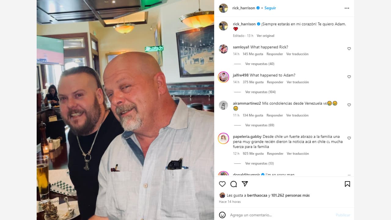 Rick Harrison se despide de su hijo Adam
