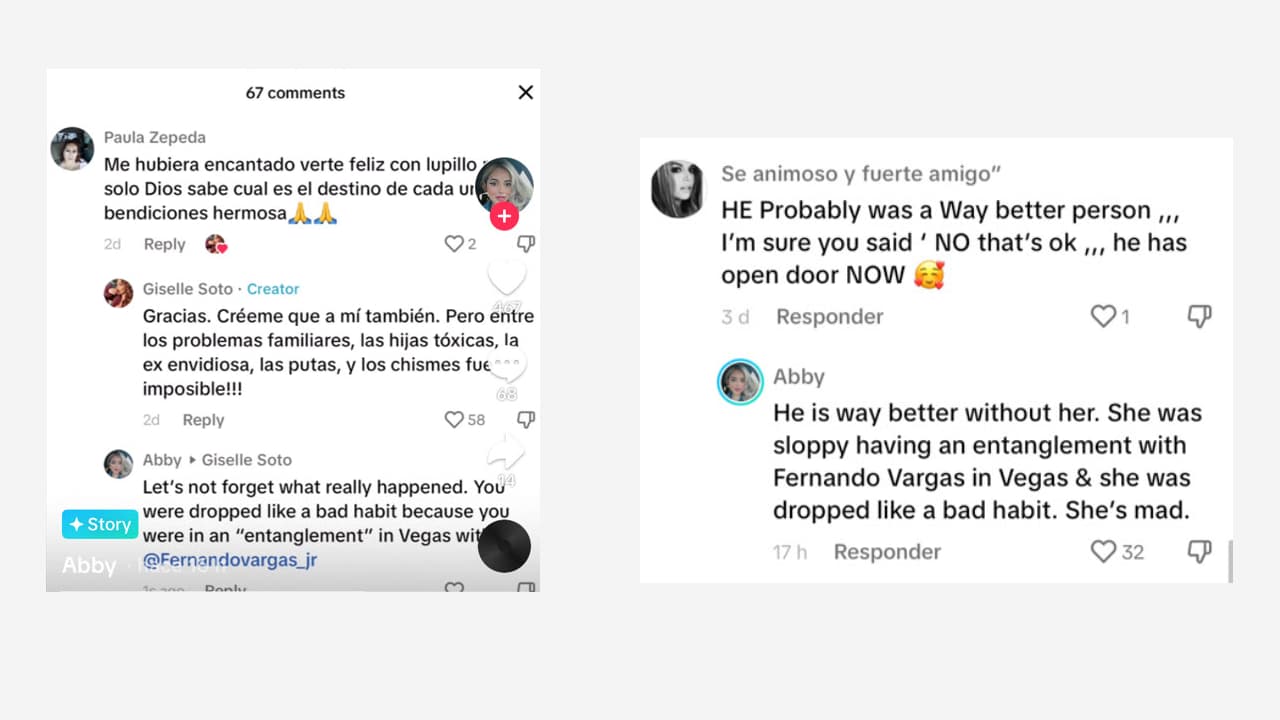 Abigail Rivera reacciona a los comentarios de Giselle Soto