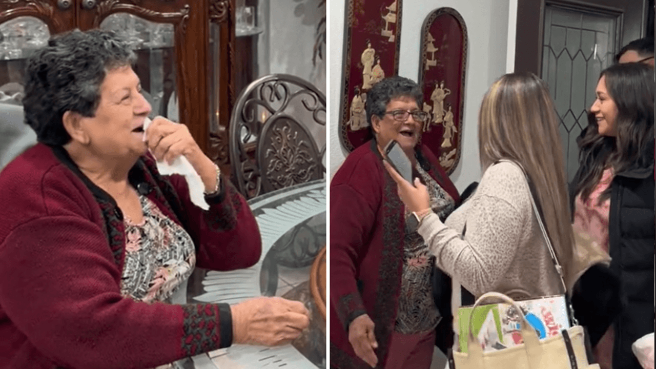 Nietos hacen pijamada sorpresa con sus abuelitos y la reacción de ella conmueve: “¡Hay casa llena!”