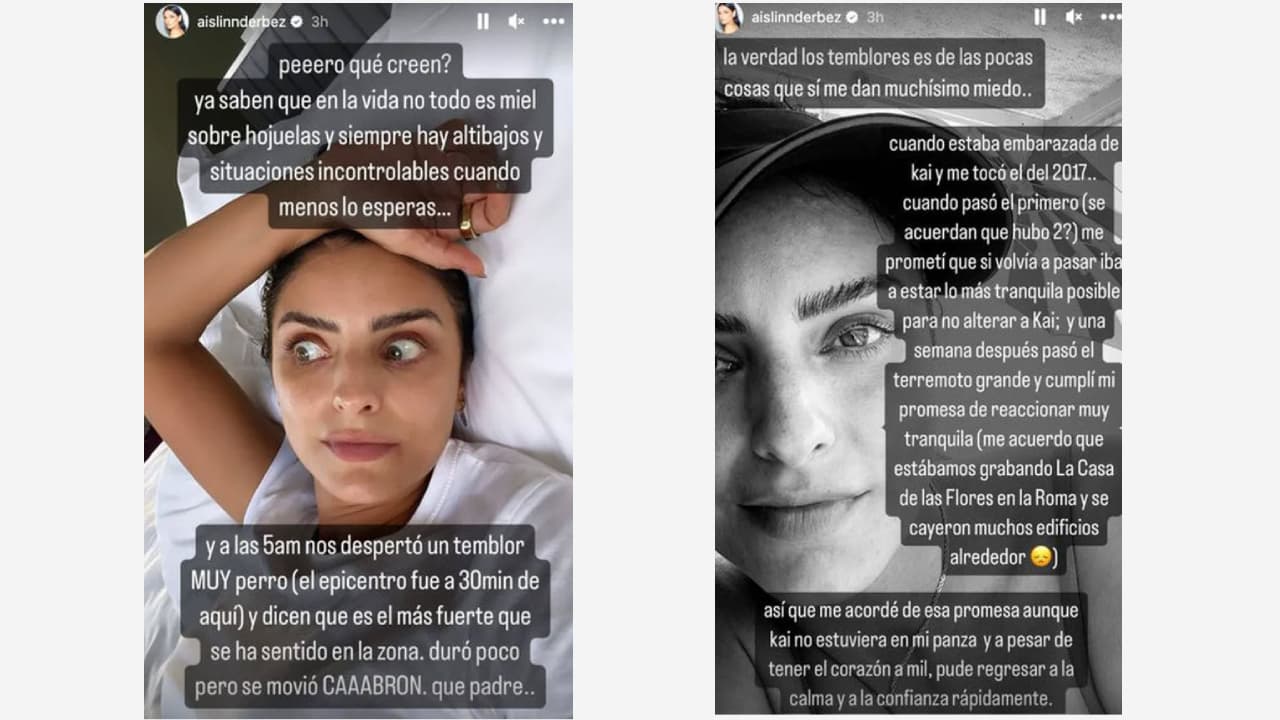 Aislinn vivió un sismo en Italia