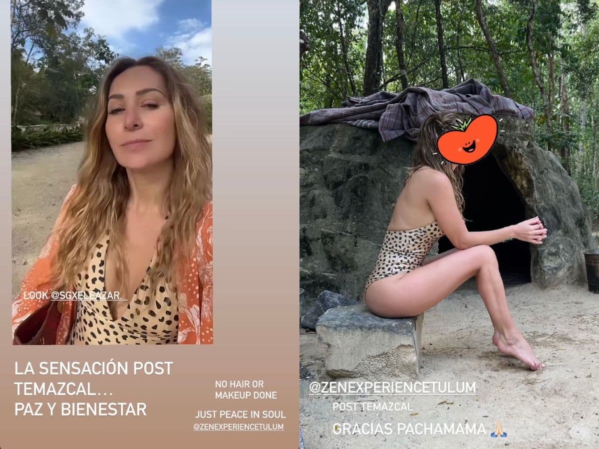 La actriz probó un ritual prehispánico en Tulum