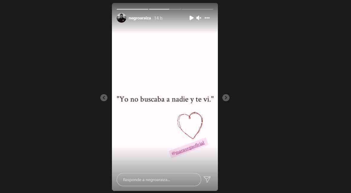 Raúl Araiza dedicó a su novia Margarita Vega romántico mensaje.