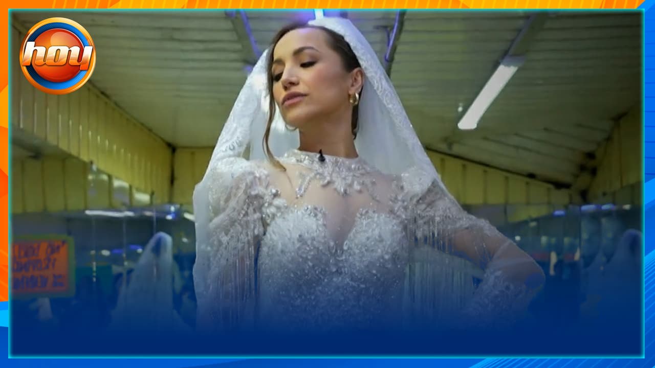 Jessica Díaz busca el vestido de novia de sus sueños en La Lagunilla
