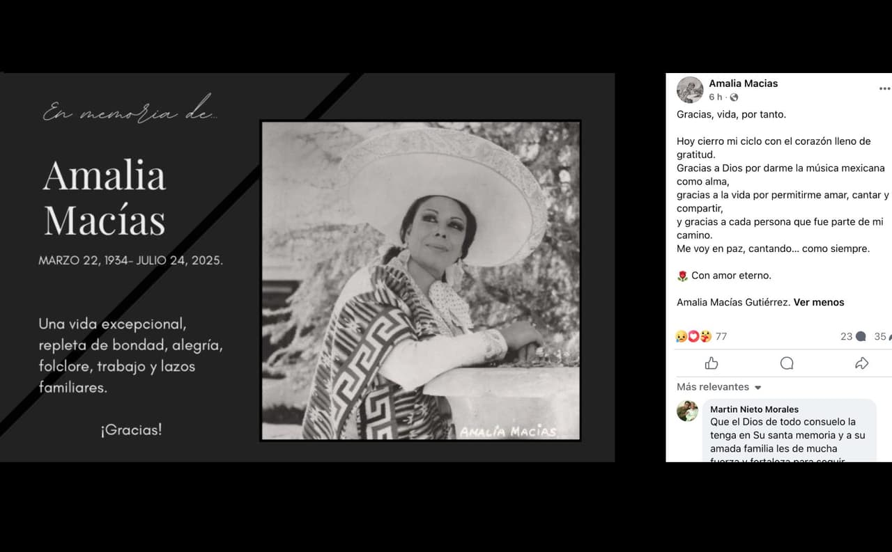 Amalia Macías, cantante y actriz mexicana.