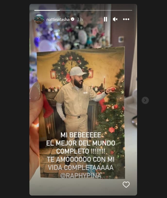 Natti Natasha comparte cómo pasó la Navidad su esposo Raphy Pina en prisión.