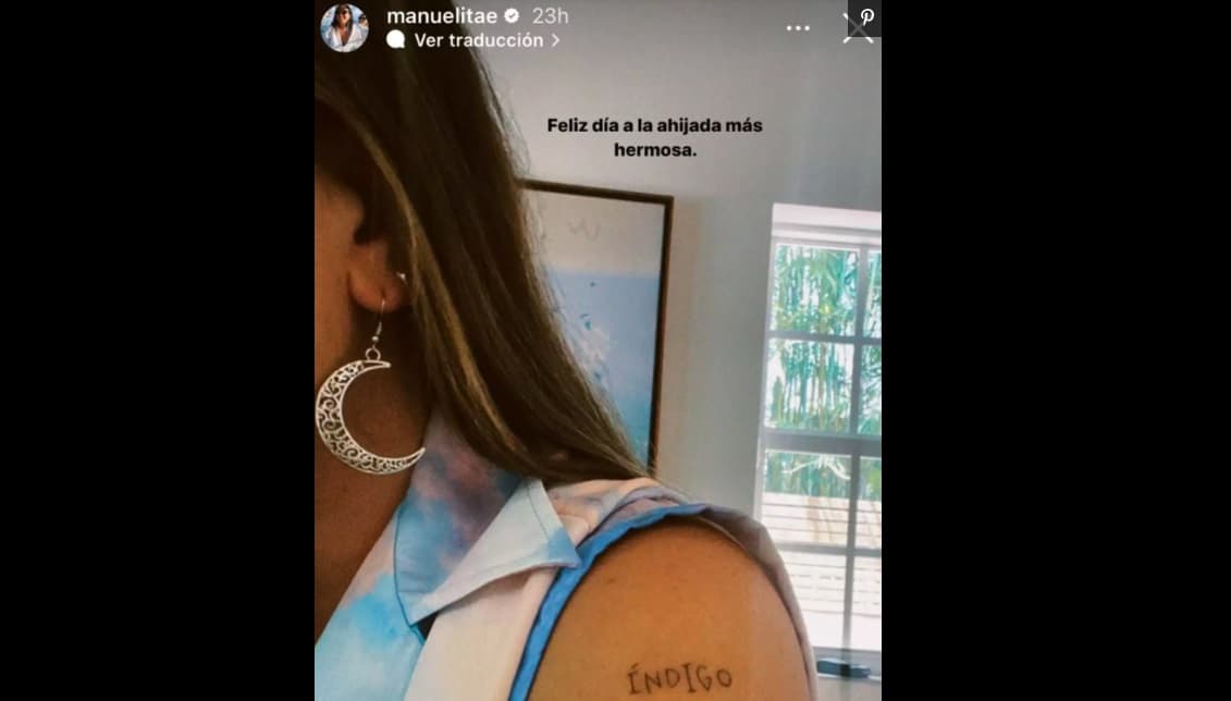 Manuela Echeverry es la madrina de Índigo.