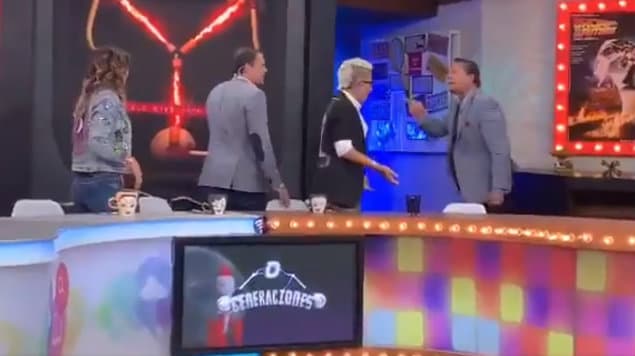 Pleito en programa de tv. Adame se convirtió en tendencia luego de abandonar el programa ‘D-Generaciones’ de Unicable, al no sentirse cómodo con las preguntas que le hicieron los conductores, Maca Carriedo y Alan Tacher.