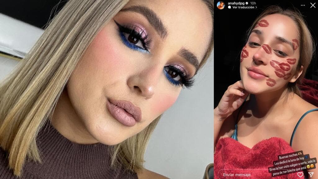 Daisy Anahy se dejó ver con la cara llena de besos a través de Instagram.