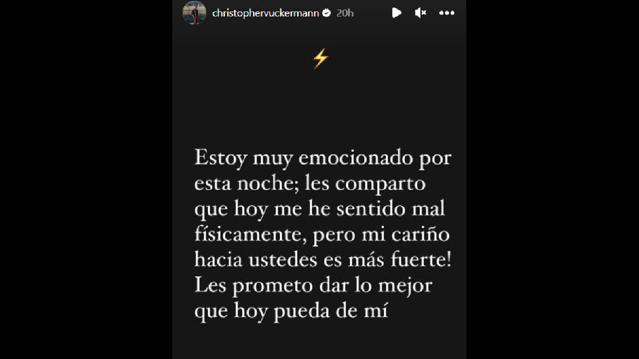 Christopher Uckermann revela problemas de salud