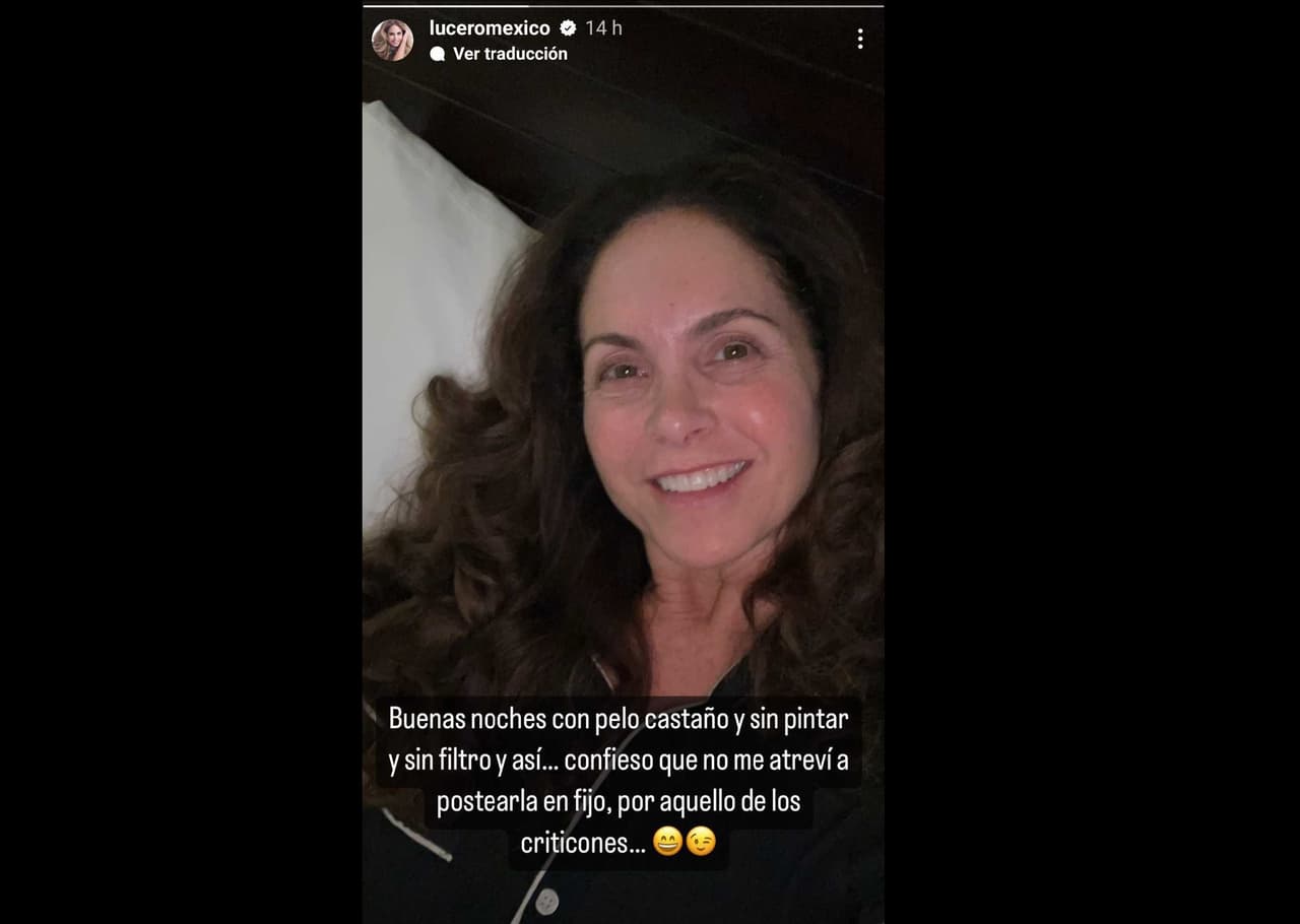 Lucero comparte fotografía sin maquillaje.