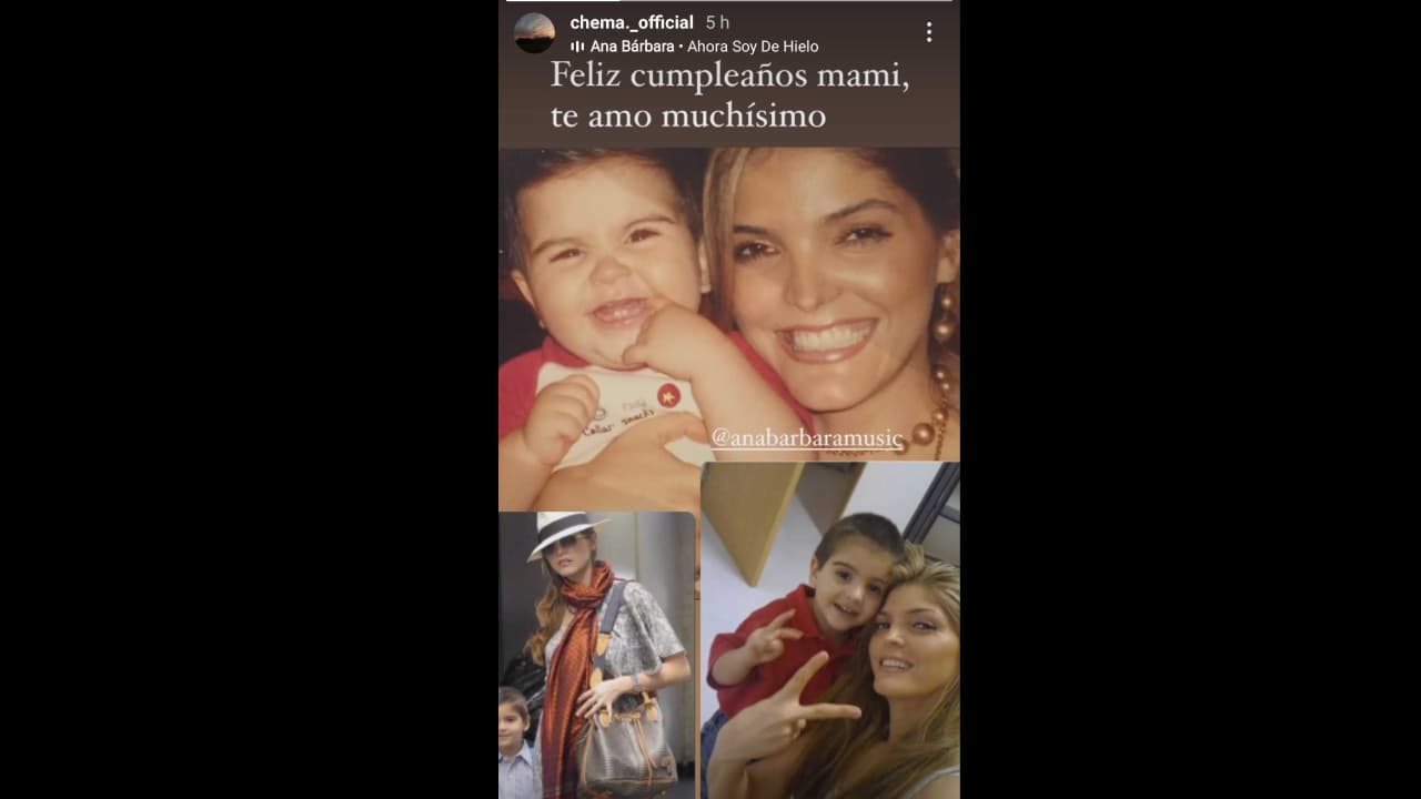 Así felicitó José María a su mamá Ana Bárbara en su cumpleaños