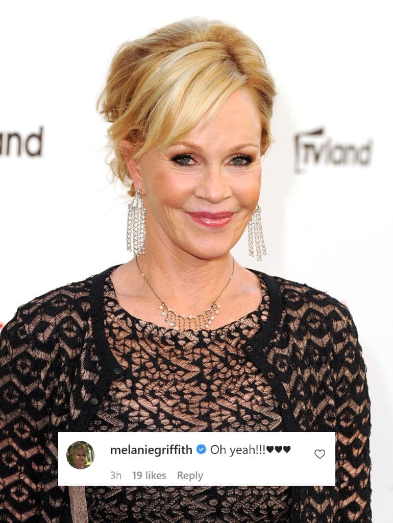 La actriz de Hollywood 
<b>Melanie Griffith</b> también reaccionó.
<br>