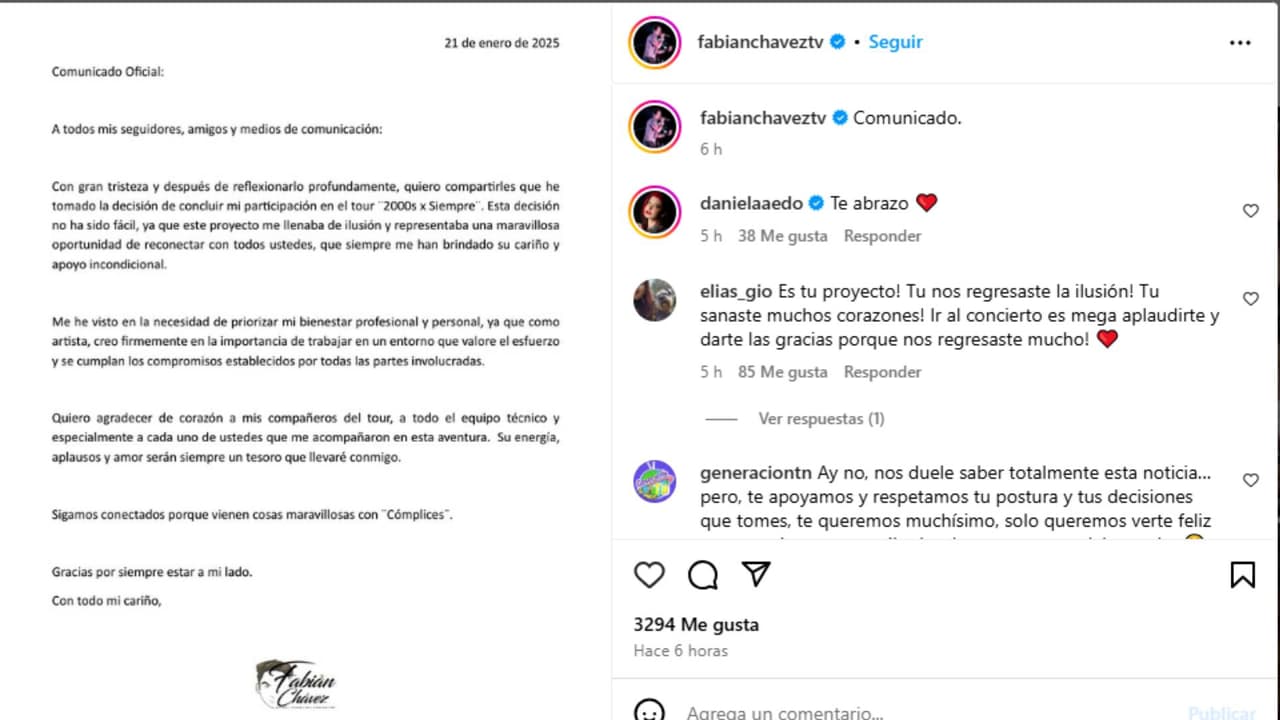 Comunicado Fabián Chávez.