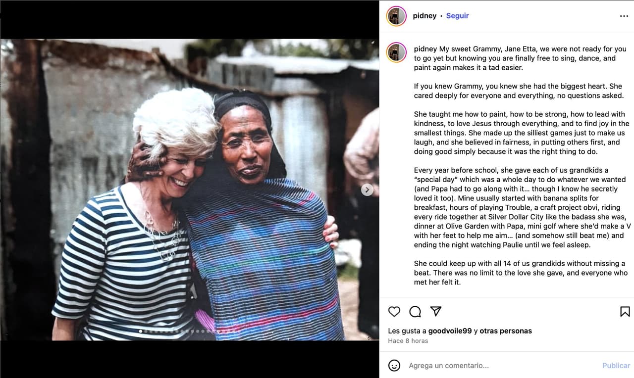 Muere la mamá de Brad Pitt, Jane Etta.