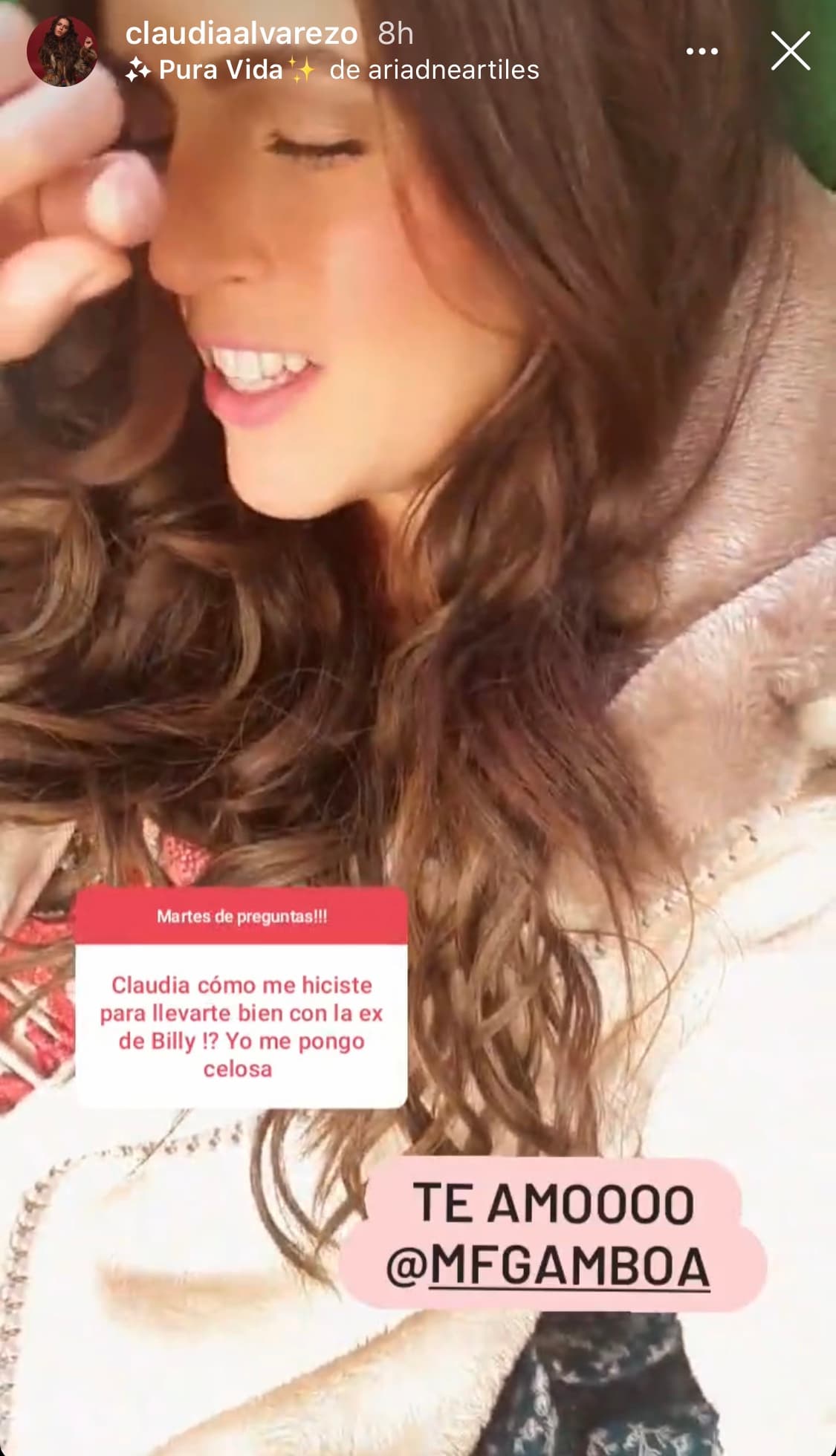 Claudia Álvarez confiesa cómo se lleva con la exesposa de su marido, el productor Billy Rovzar