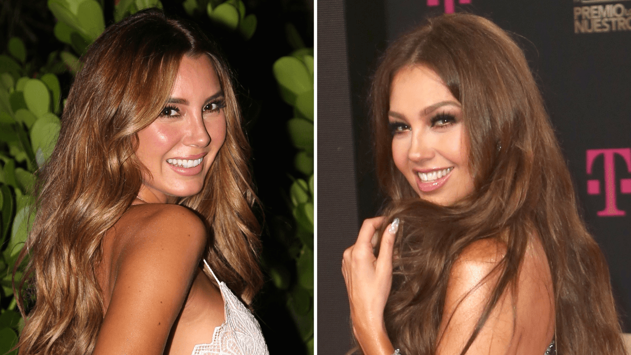 Elizabeth Gutiérrez y Thalía. Aunque a simple vista tal vez no se vean idénticas, en Internet cirulan imágenes de las actrices, posando en ángulos similare, que sorprenden por lo parecidas que son.