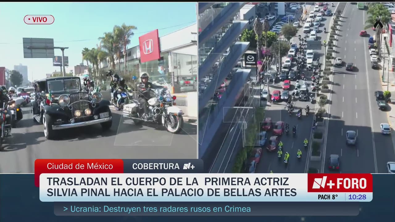 Inicia traslado del cuerpo de Silvia Pinal hacia el Palacio de Bellas Artes