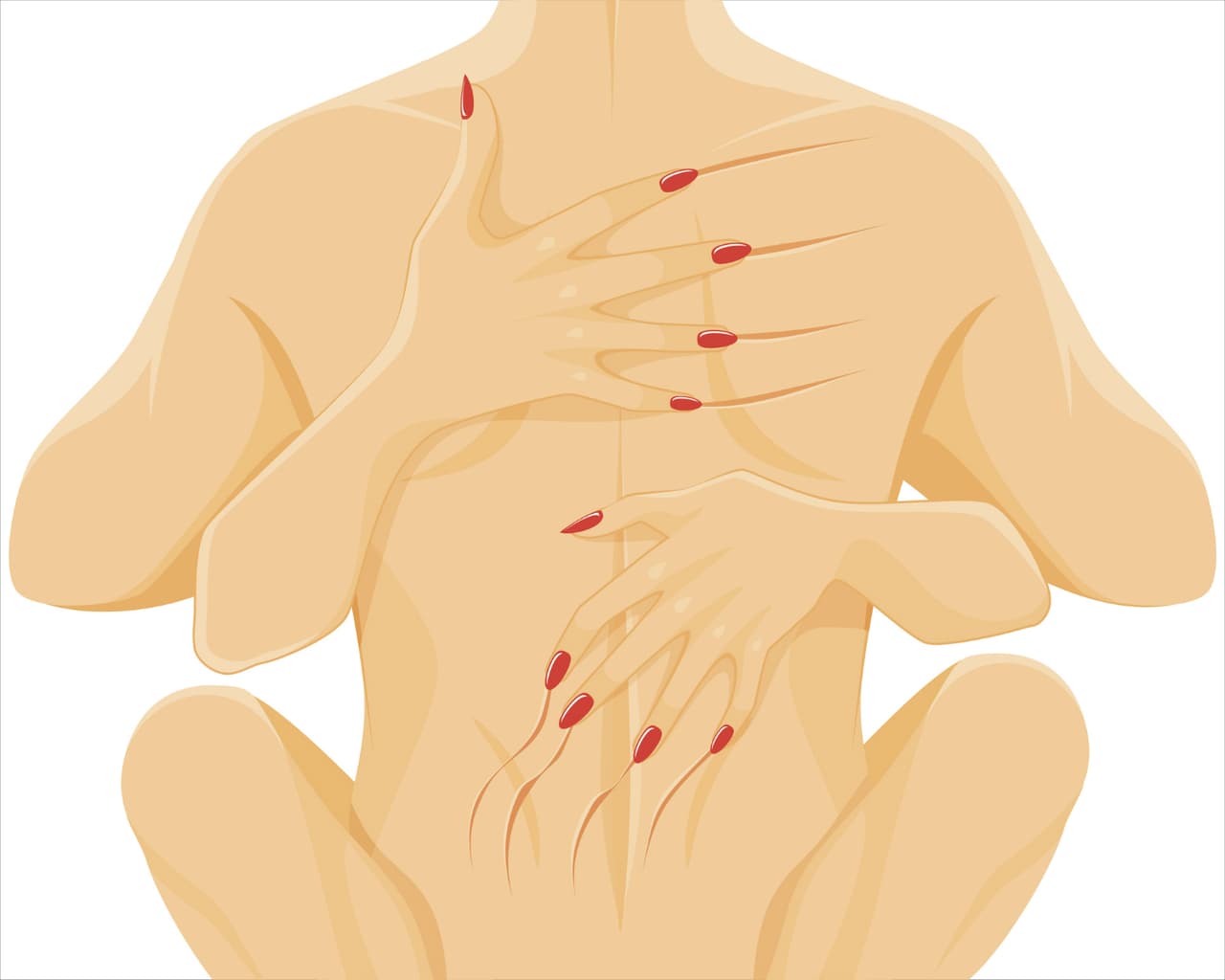 5. Kakaedori. El hombre debe estar de rodillas y con las piernas entrecerradas. La mujer deberá sentarse sobre él con los brazos abiertos, permitiendo que la sostenga por las axilas.