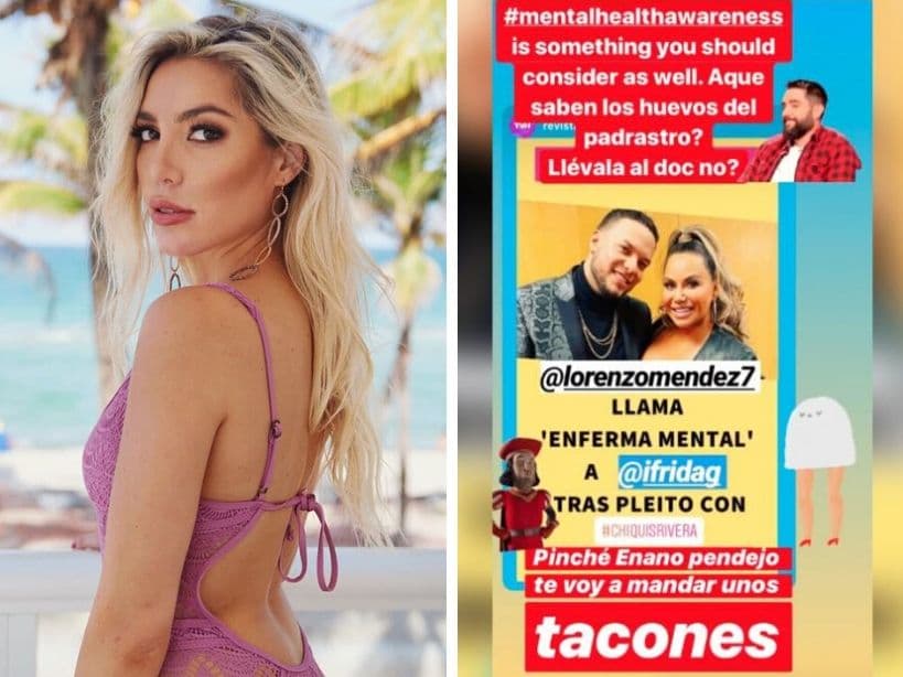Tras este encontronazo, la hija de Alejandra Guzmán comenzó a escribir mensajes dirigidos a Chiquis Rivera en Instagram. Minutos más tarde, Lorenzo Méndez, quien habría sido testigo de lo ocurrido en el bar, publicó una imagen en sus historias de Instagram con la frase: “La salud mental es real… gente, seamos buenos”.